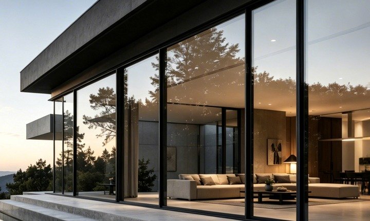 Custom aluminum windows prepared for production and delivery