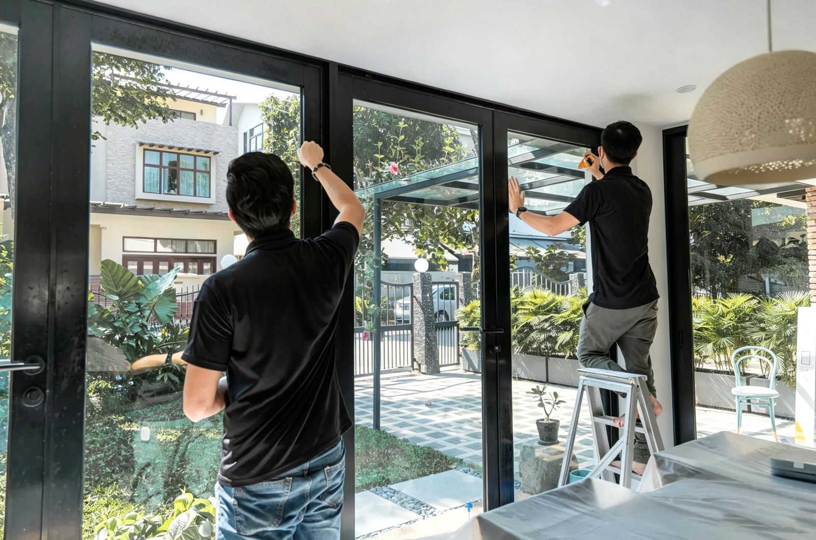 Interior sliding door installation