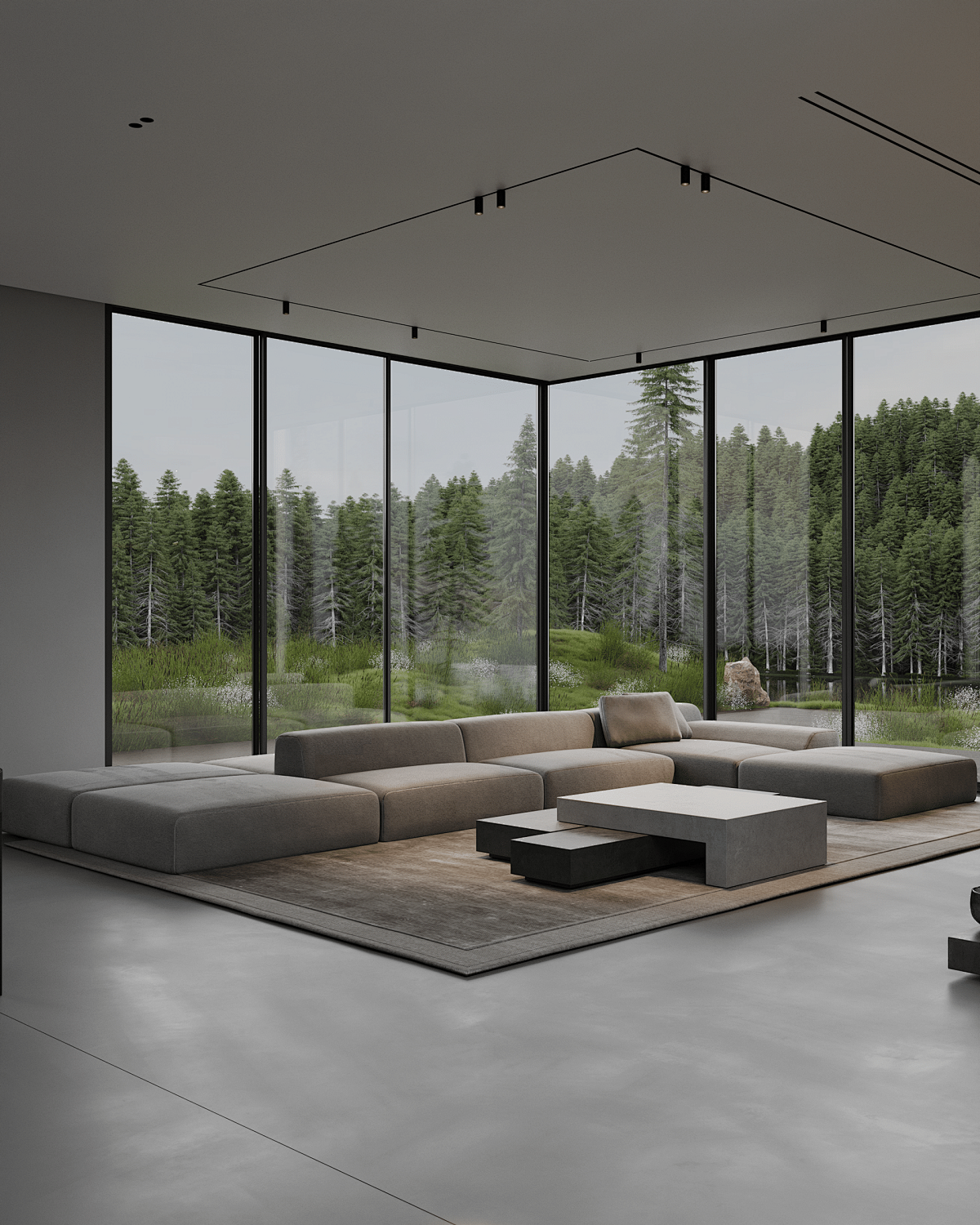 Slim system configuration for smaller window and door openings.